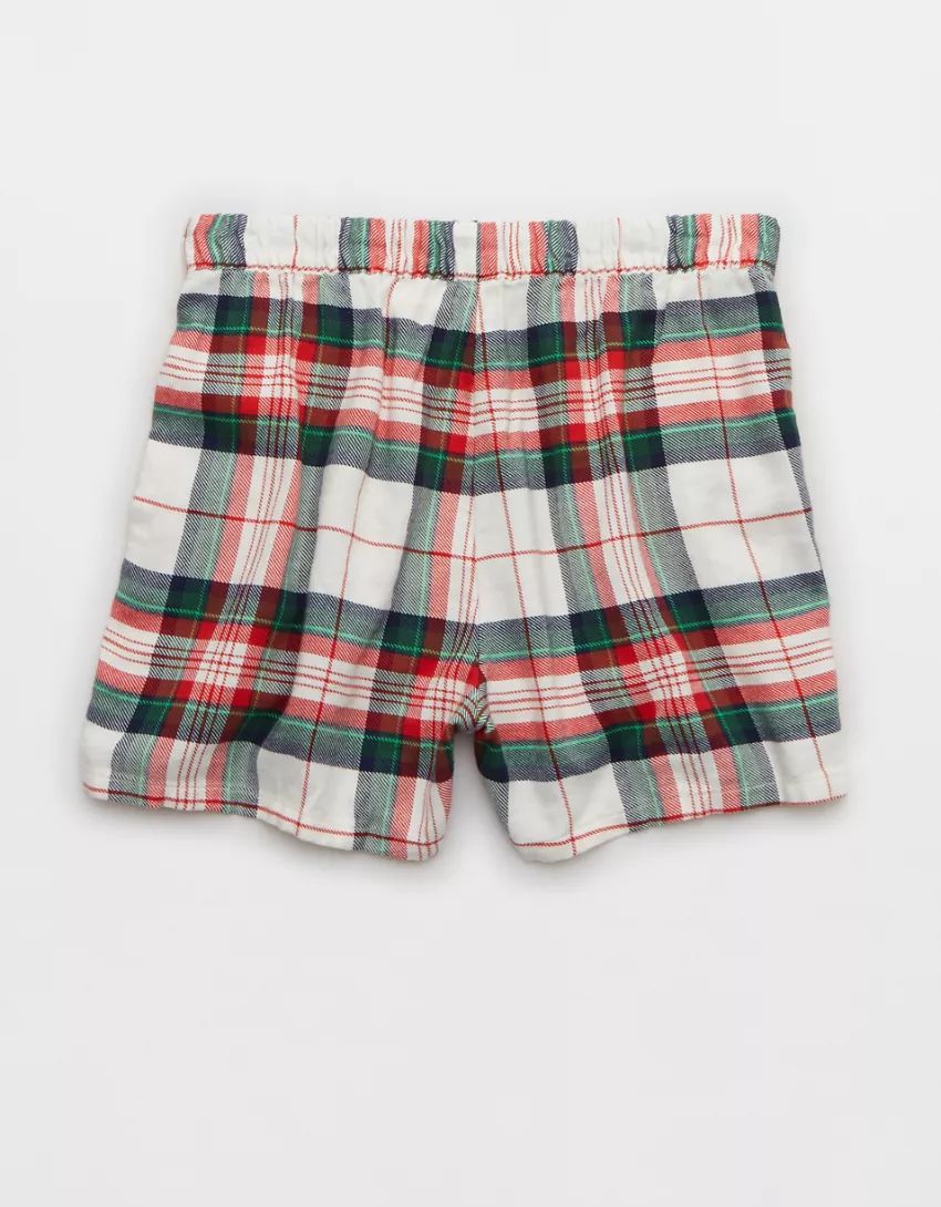 Aerie Flannel High Waisted Skater Pajama Boxer | Aerie