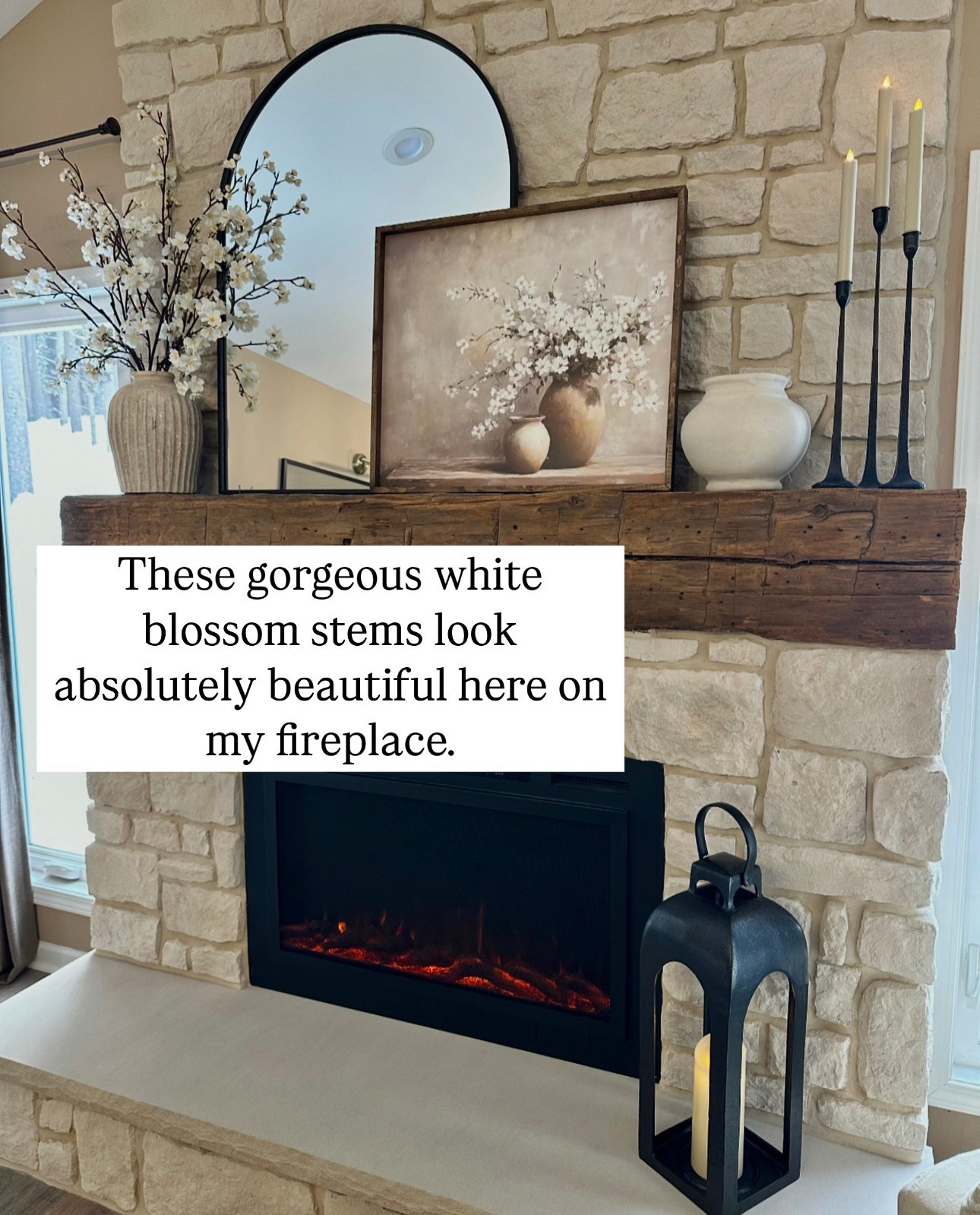  Fireplace Views. Follow @farmtotablecreations on Instagram for more inspiration.

These white blossom stems from Eco Chic Home are 20% off with my code FARMTOTABLE20. I have 5 shown in this beautiful weathered vase.

Use code FARMTOTABLE for 15% off  mantle artwork. Size 22x26.

Spring Refresh |  Bedroom Finds | Neutral Stems | Spring Stems | Bookshelf Decor | Bedroom Space | Cozy Corner | Bathroom | Curated Entryway | Spring  Decor | End of Year Clearance | Trending Decor | Viral Decor  | Coffee Table Decor | Neutral Decor | Stem Sale | Target Finds | Skinny Bench | Bedroom | Living Room | Breakfast Nook | Amazon Home | Target Sale | Loloi Rugs | Magnolia Home | console table | console table styling | faux stems | entryway space | front porch decor | neutral decor | entryway decor | cozy home | affordable decor |  home decor | home inspiration | console styling | entryway rug | cozy moody home | moody home decor | neutral home | bathroom decor | living room | spring decor | Hearth & Hand | Studio McGee | 2025 Home Trends | trending home |


#LTKSaleAlert #LTKFindsUnder50 #LTKHome