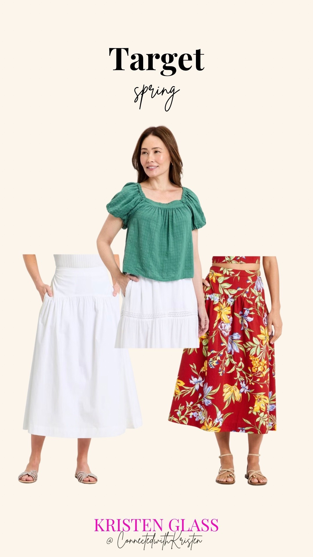 The skirt and top comes in different colors and prints