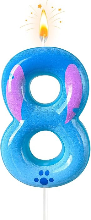 Cartoon Anime Theme Number Birthday Candle Blue Cartoon Birthday Party Cake Decorations for Boys ... | Amazon (US)