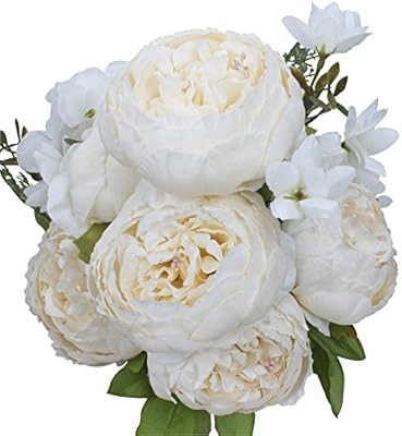 Duovlo Artificial Peony Silk Flowers Fake Flowers Vintage Wedding Home Decoration,Pack of 1 (Spri... | Amazon (US)