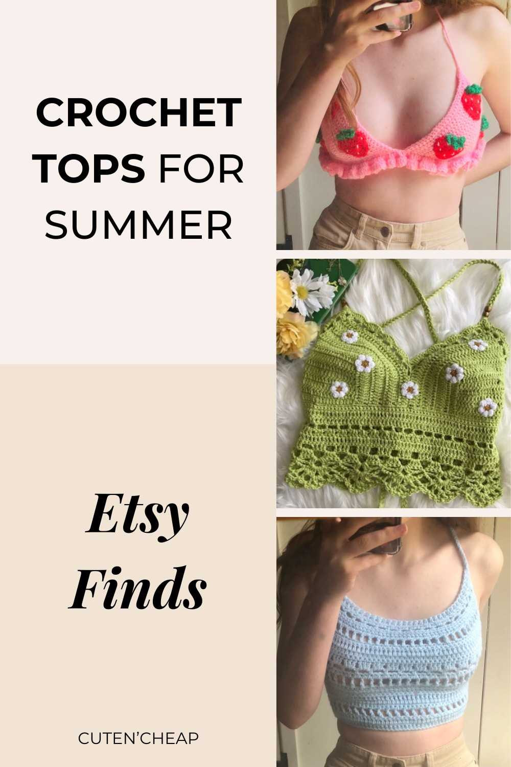 Looking for some cute tops to add to your wardrobe? I've found the most adorable handmade crochet tops ideas on Etsy! Whether you're hitting the beach or heading to a festival, these Etsy finds are sure to turn heads. Check out these must-have crochet top ideas and elevate your summer style!

#LTKFindsUnder50