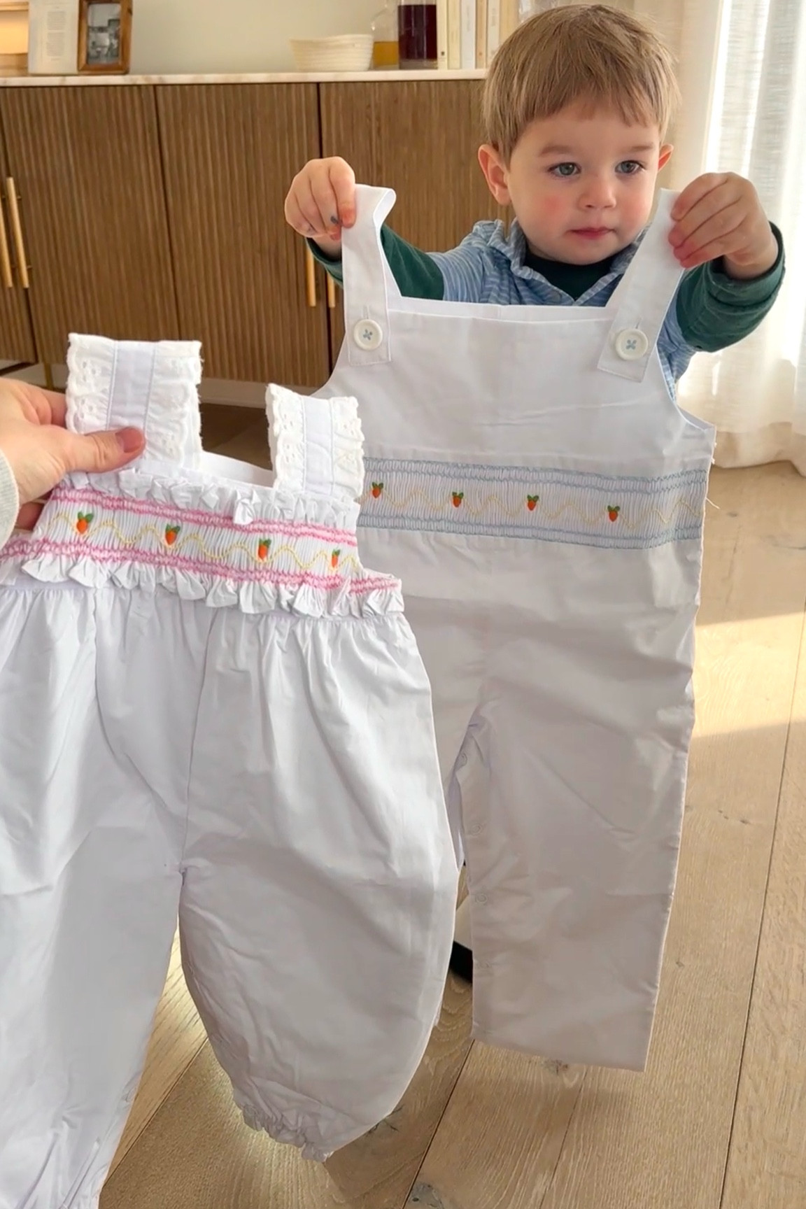 Matching Easter fits! 🥕🐇