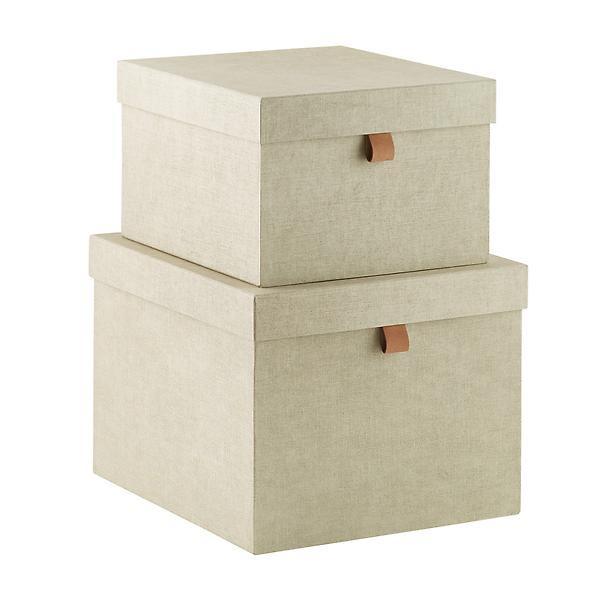 Bigso Marten Small Storage Box Linen | The Container Store