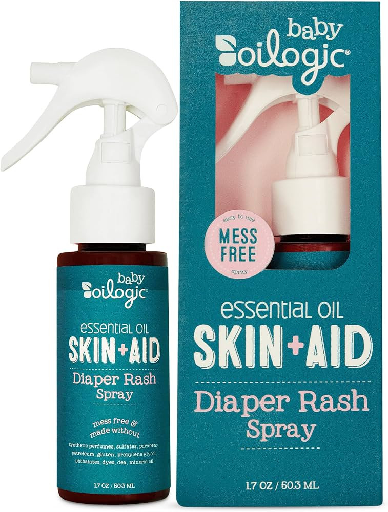 Oilogic Diaper Rash Spray for Baby, 1.7oz - Gentle Baby Skin Care Product with Essential Oils Soo... | Amazon (US)