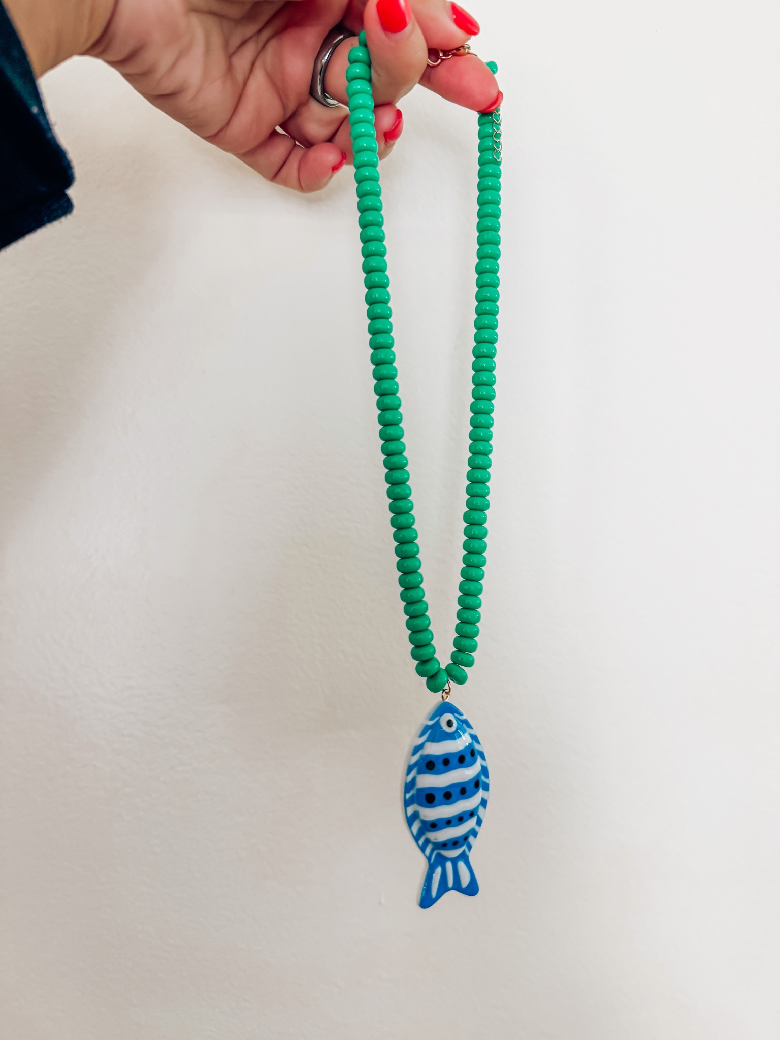 The cutest fish necklace from Amazon