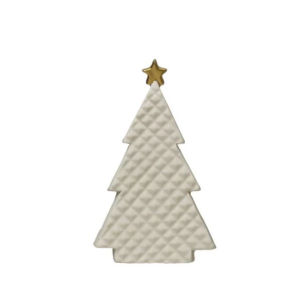 Embossed Creamy White Tree with Golden Star 3.5 x 6 Porcelain Decorative Tabletop Figurine - Walm... | Walmart (US)