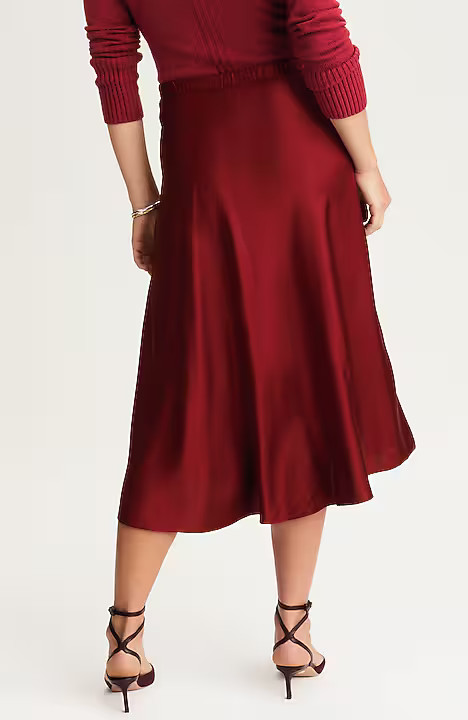 Silky A-Line Midi Skirt | J. Jill