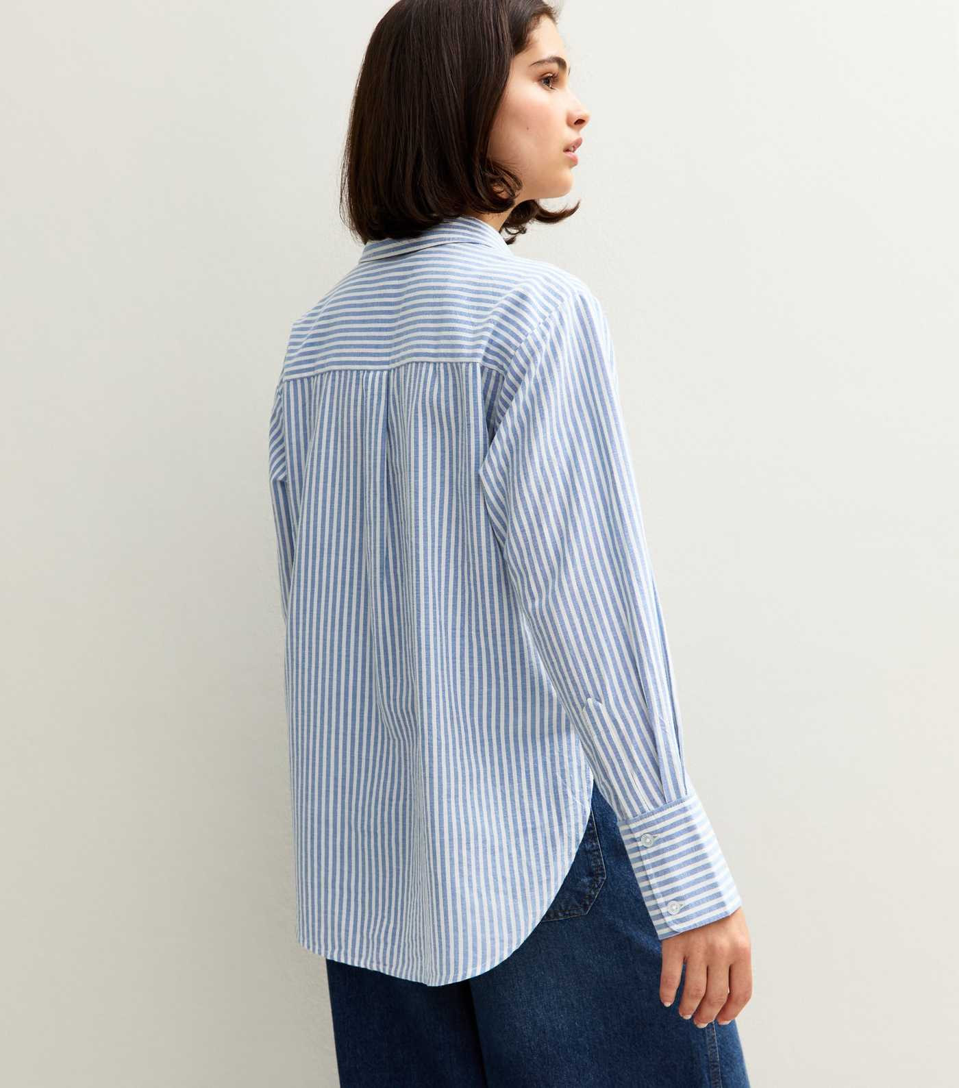 Blue Striped Long Sleeve Oxford Shirt | New Look | New Look (UK)