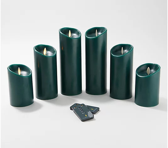 Luminara Set of 6 Assorted Pillars w/Gift Boxes & Remotes | QVC