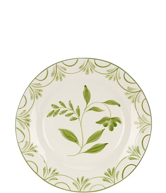 Genevieve Collection Green Hand Painted Salad Plate | Dillard's