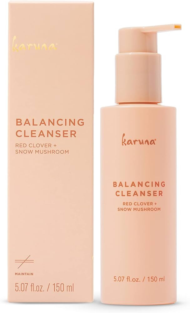 Karuna Balancing Facial Cleanser with Red Clover, Snow Mushroom, Lavender Flower Water, Hydrating... | Amazon (US)