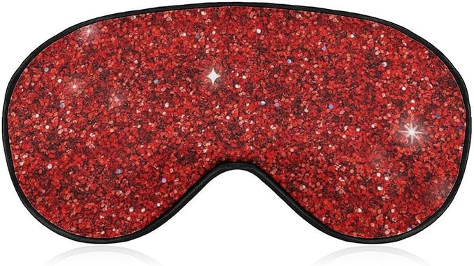 Glitter Red Sleep Mask for Women Men Soft Eye Masks Adjustable Blindfold Sleeping Shade Cover 8 X... | Amazon (US)