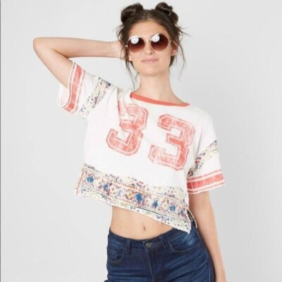 Free People Nicky Jersey Short Sleeve Crop Tee Size S We The Free | eBay US
