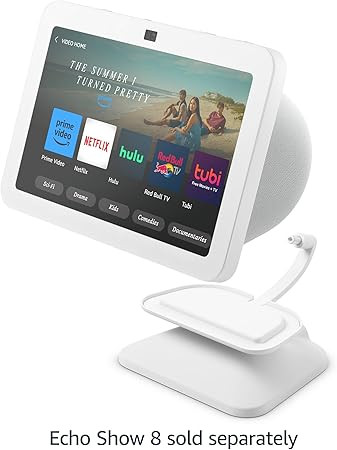 Echo Show 8 (3rd Gen) Adjustable Stand with USB-C Charging Port | Glacier White | Amazon (US)