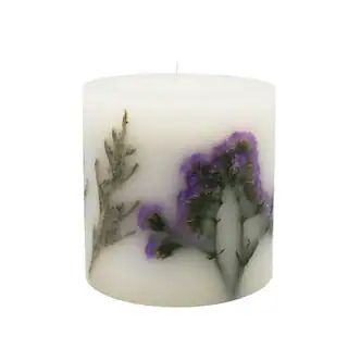 4" x 4" Botanical Purple Flowers Pillar Candle by Ashland® | Michaels | Michaels Stores
