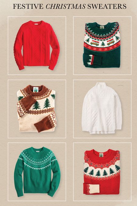 6 festive sweaters for Christmas ♥️ #holidaysweaters #holidayoutfits 

#LTKSeasonal #LTKHoliday