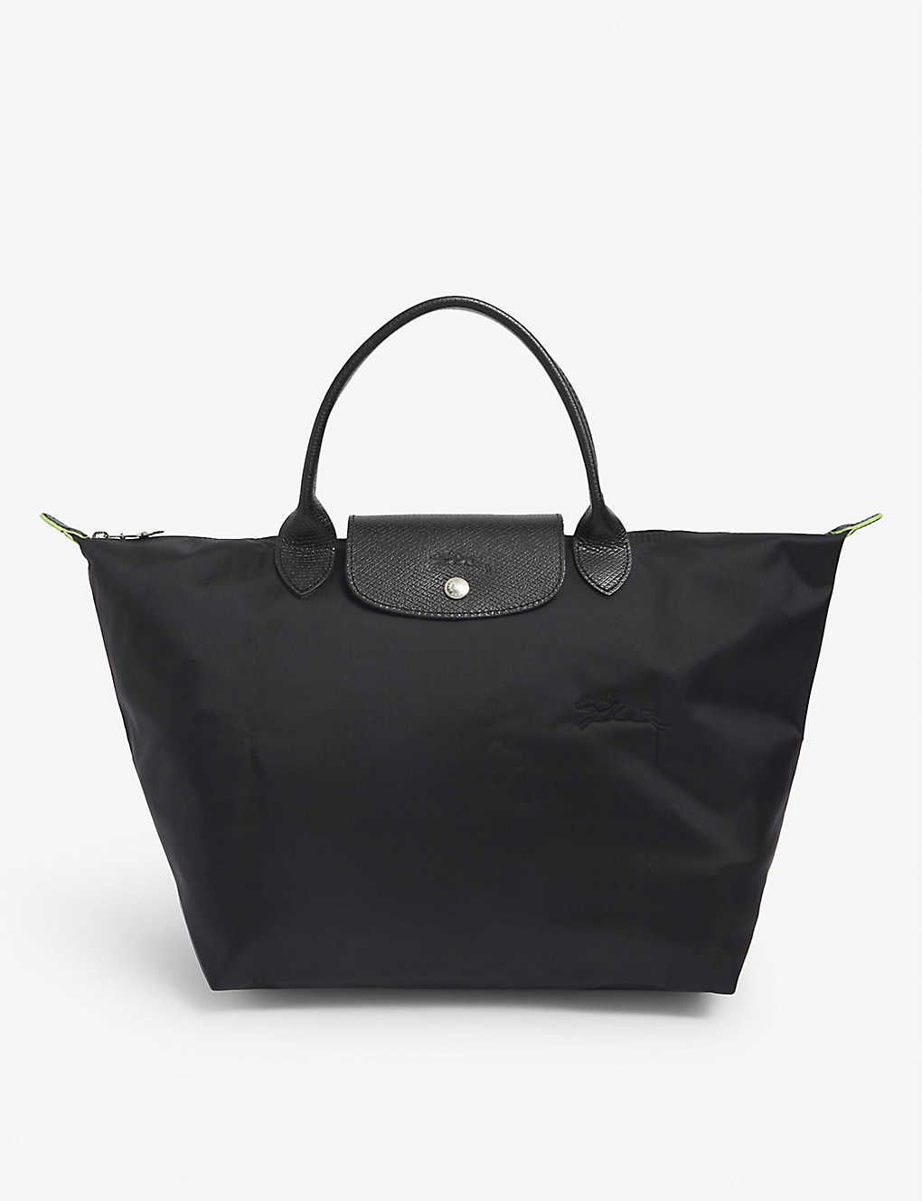 LONGCHAMP Le Pliage Green recycled-polyamide top handle bag | Selfridges