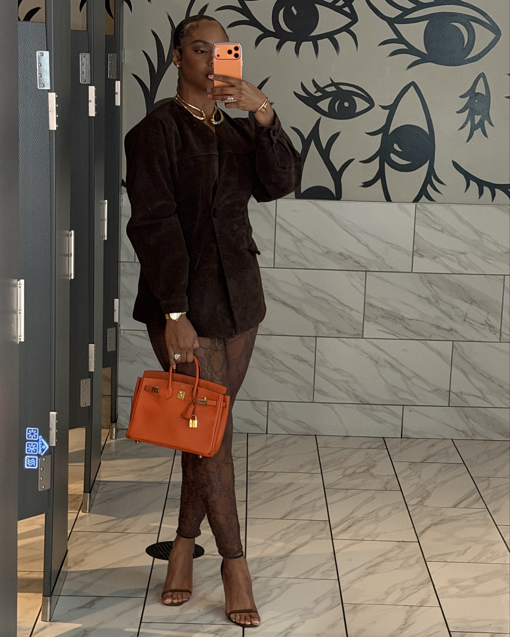 Chocolate Brown dinner look
Blazer: Size 6
Leggings: Size 8
