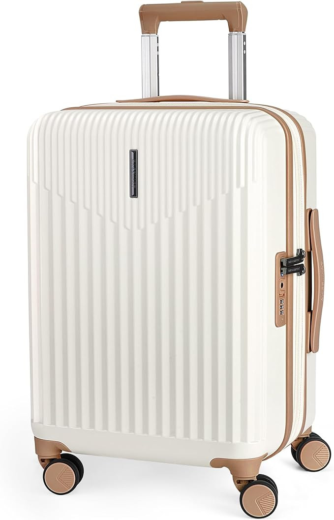 BAGSMART Carry On Luggage 22x14x9 Airline Approved with Spinner Wheels,100% PC Hardside Expandabl... | Amazon (US)