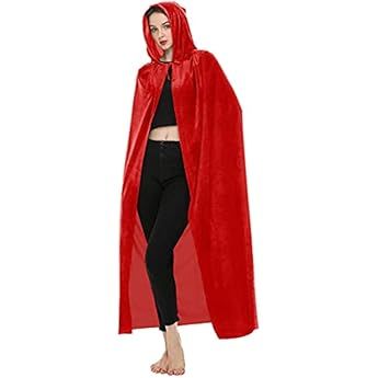 Komorebi Unisex Cloak with Hood Full-Length Cape Witch Cloak Vampire Cape Cosplay Costume for Hallow | Amazon (US)