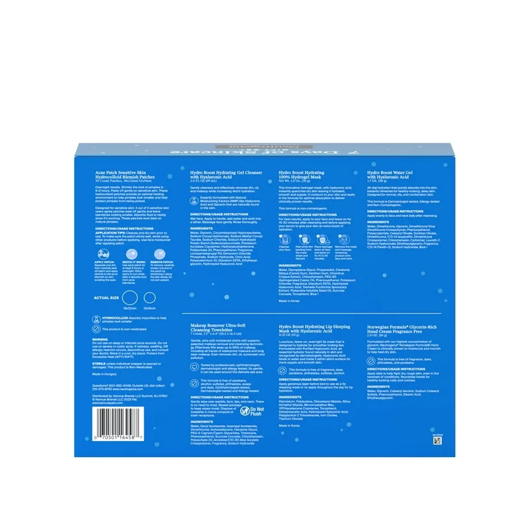 Neutrogena 7 Days of Skincare Set, Beauty Essentials Kit, $56.00 Value, 7 Items | Walmart (US)