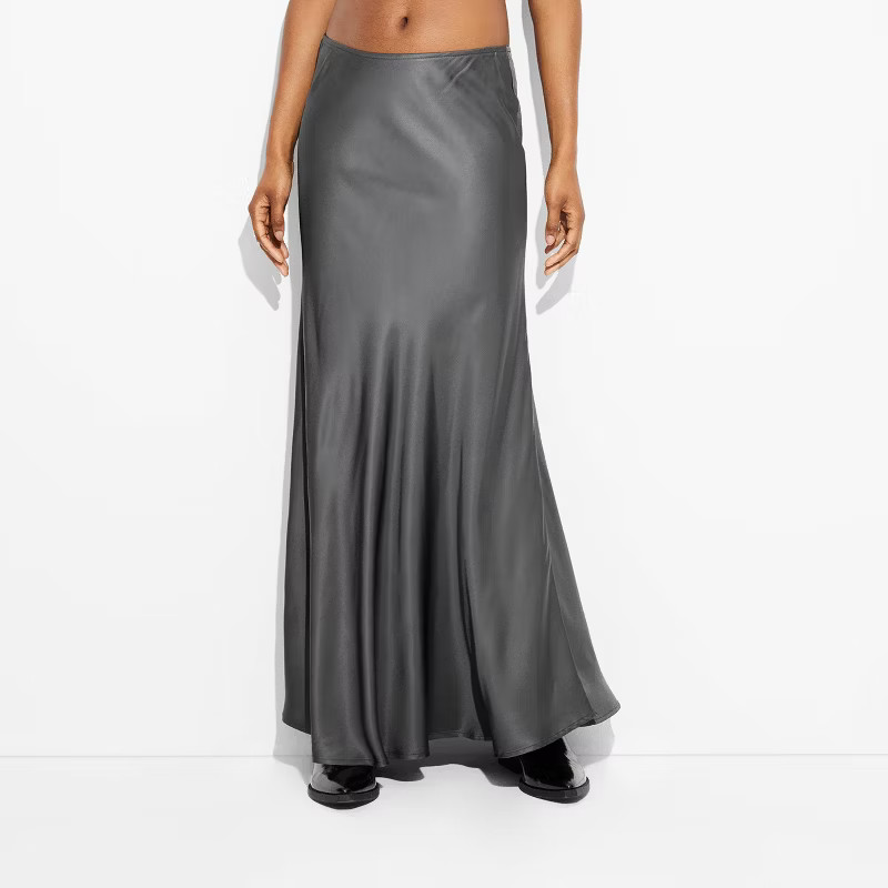 Women's Satin Trumpet Maxi Skirt - Wild Fable™ | Target