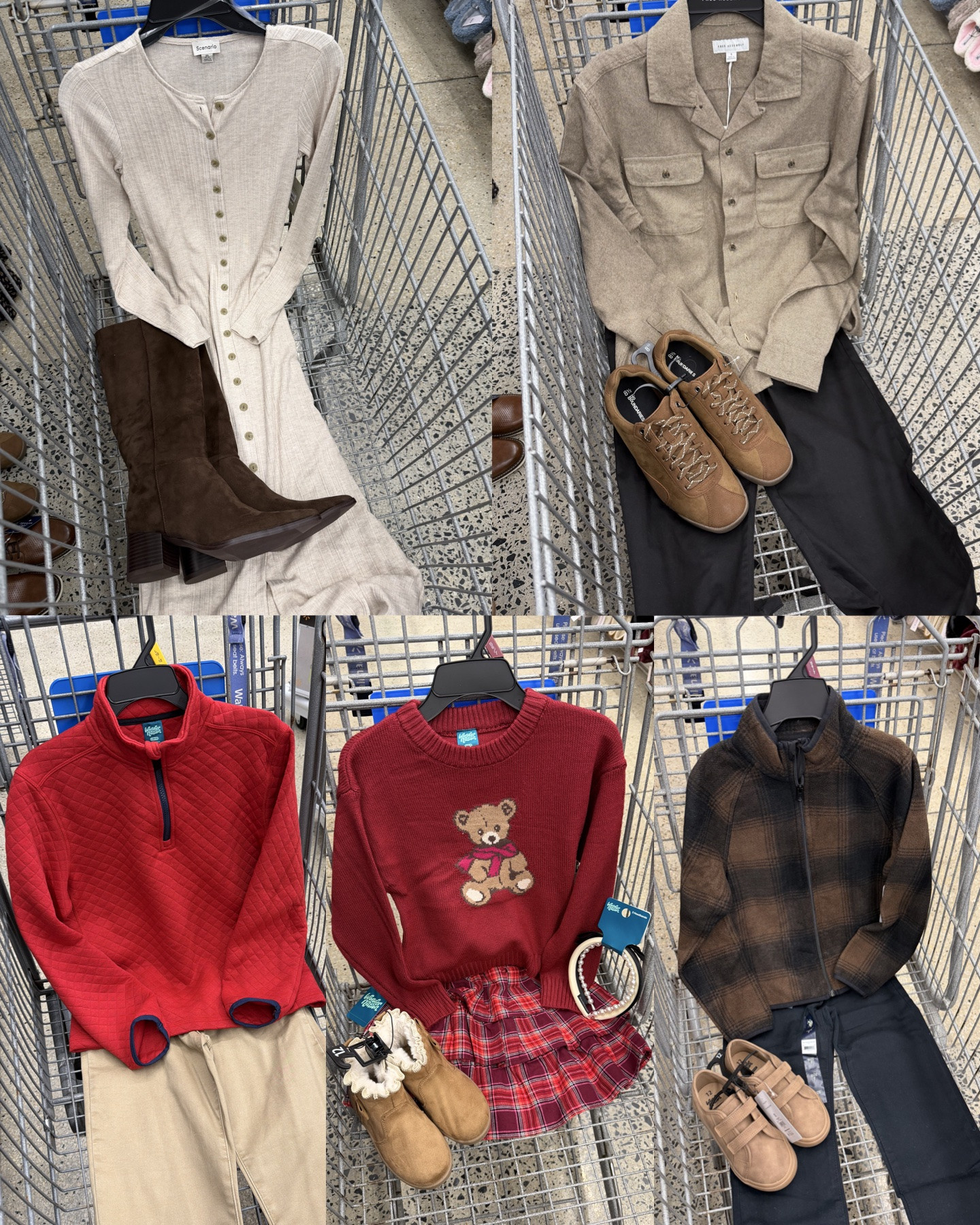 Fall/holiday family matching outfits for family photos, holidays, events and everyday! Swipe for AI visualization. #walmartfashion #walmartkids