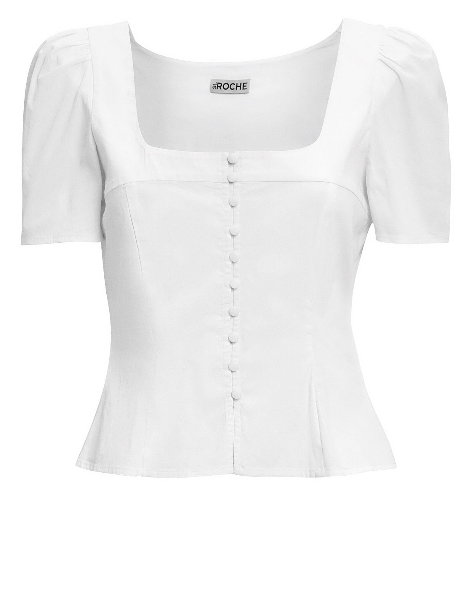 Sandrine White Poplin Top | INTERMIX