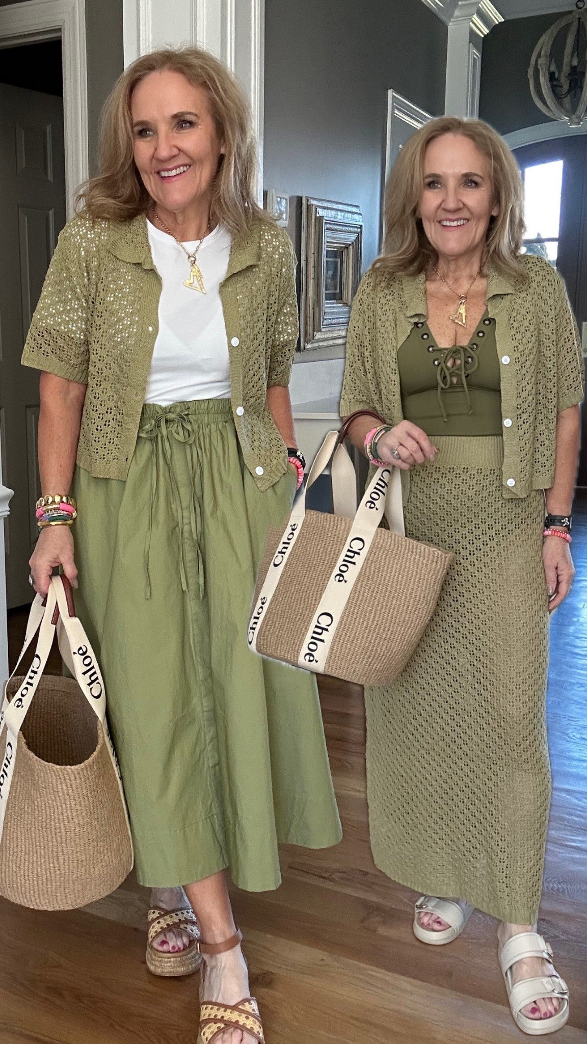 Just because it’s a bathing suit cover-up doesn’t mean you can’t wear the cardigan on its own. The skirt might be a little bit more difficult, but you could always wear a slip with it and that would work too. I ordered the medium in the cover-up.

Walmart skirt, size medium, but I’d like to exchange it for a small. It runs big. 

Quince cotton crewneck Tea is the perfect tea for Summer 

My Chloe bag is several hundred dollars off retail. I ordered it from this site. It was delivered quickly with a certificate of authenticity. I highly recommend it.

I go back-and-forth between the relief and the 3-D precision bras by Eby. Use my code NANETTEFS15 for 15% off and free shipping.

#LTKItBag #LTKSeasonal #LTKFindsUnder50