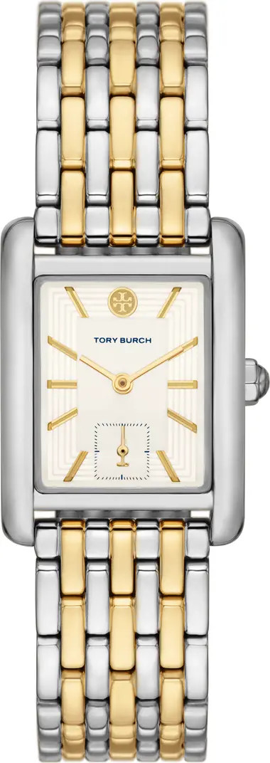 Eleanor Two-Tone Stainless Steel Bracelet Watch, 25mm x 34mm | Nordstrom