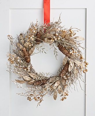 Gilded Age Metallic Berry & Branch Wreath, Created for Macy's | Macys (US)