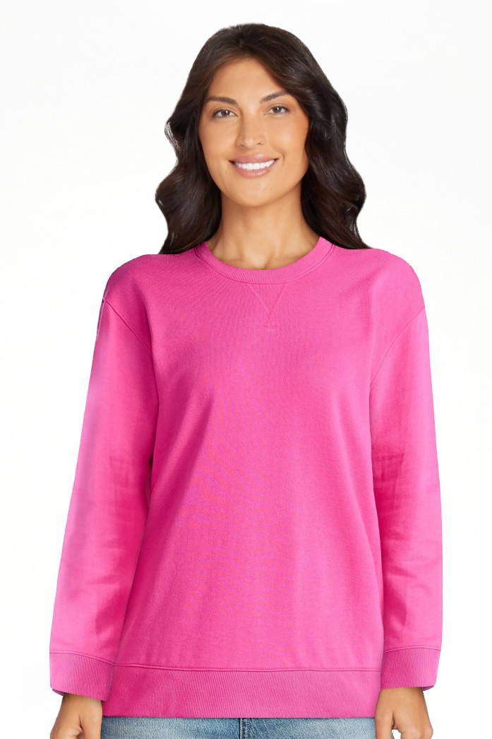 Time and Tru Women's and Women's Plus Crewneck Sweatshirt with Long Sleeves, Sizes XS-4X | Walmart (US)