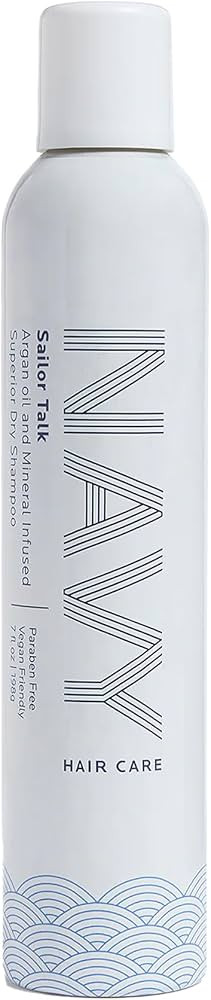 NAVY HAIR CARE Sailor Talk Dry Shampoo | Oil Absorbing and Nourishes Hair with Argan Oil | 7 oz | Amazon (US)