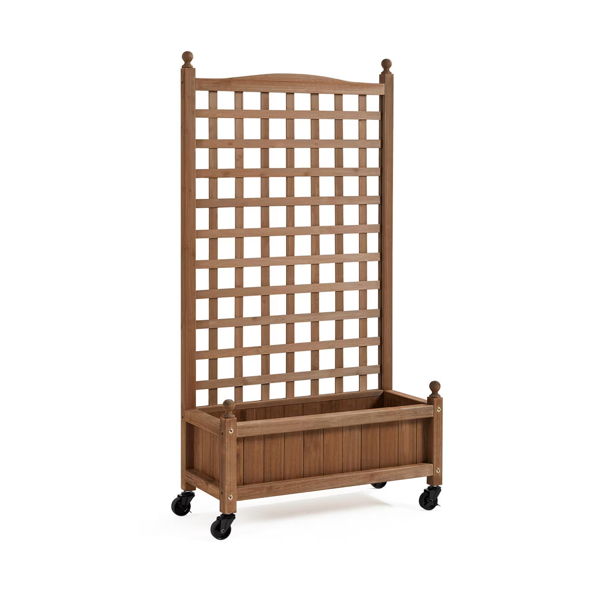 Yaheetech 50" H Raised Garden Bed with Trellis Dark Brown | Target