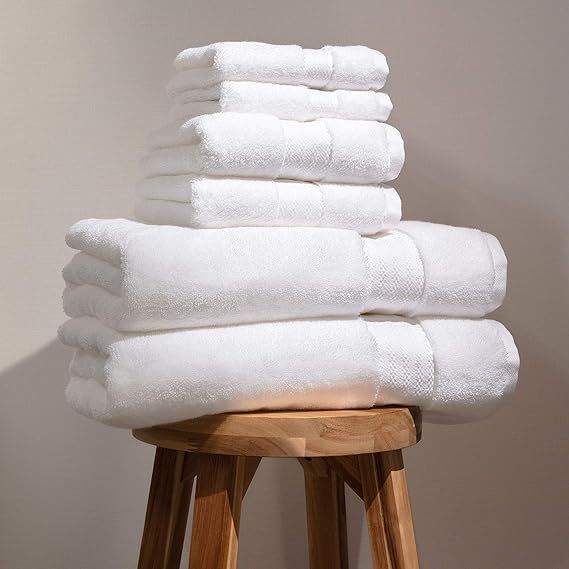 100% Organic Cotton Bath Towel Set | Bathroom Luxury Towel Set of 6 | GOTS Certified | Hotel Prem... | Amazon (US)