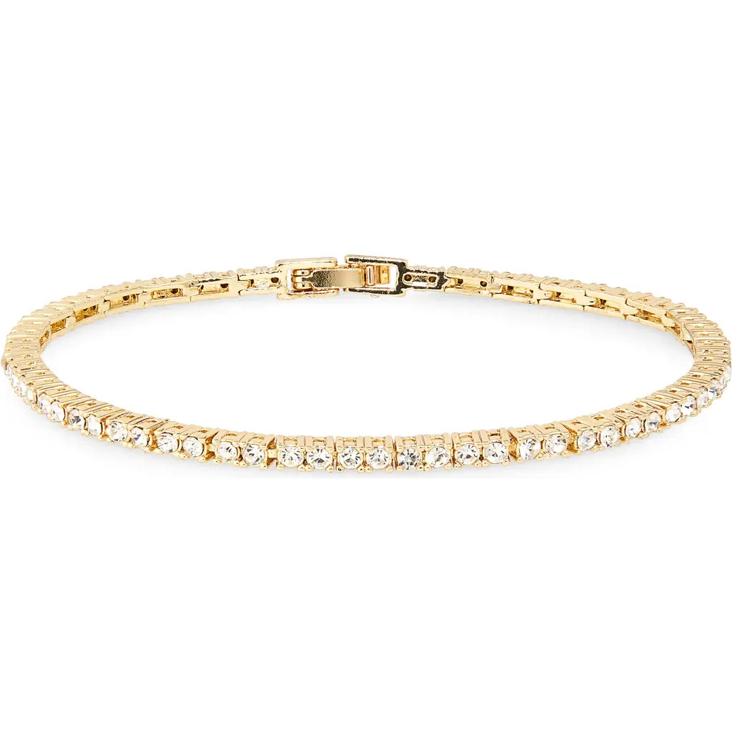 BaubleBar Bennett Tennis Bracelet in Gold at Nordstrom, Size Medium | Nordstrom