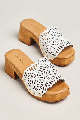 By Anthropologie Scalloped Cutout Platform Sandals | Anthropologie (US)