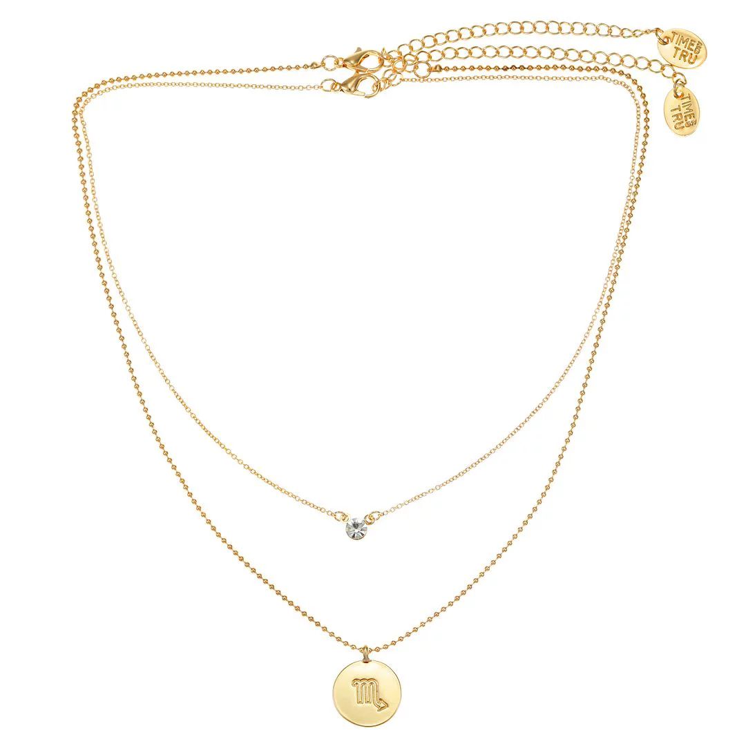 Time and Tru Women's Scorpio Zodiac Necklace Set, 2-Piece | Walmart (US)