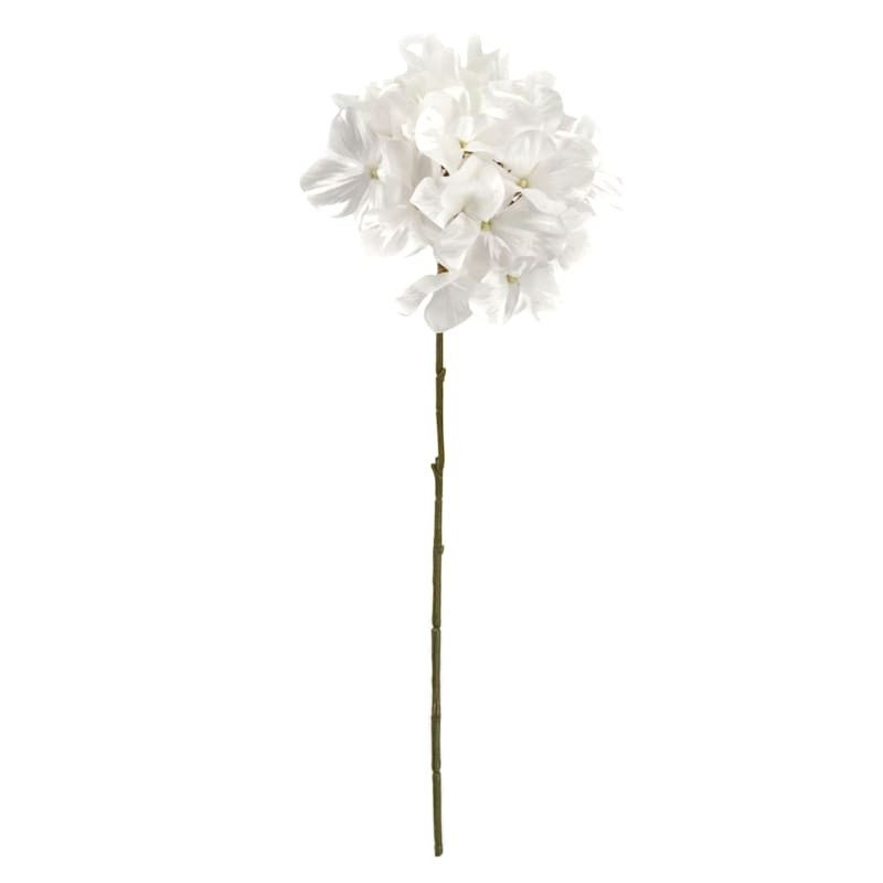 Metallic White Hydrangea Floral Stem, 21" | At Home