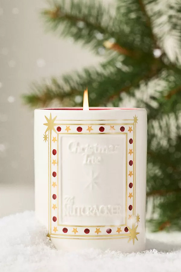 New York City Ballet Christmas Tree Woody Fresh Balsam & Cedarwood Ceramic Candle | Anthropologie (US)