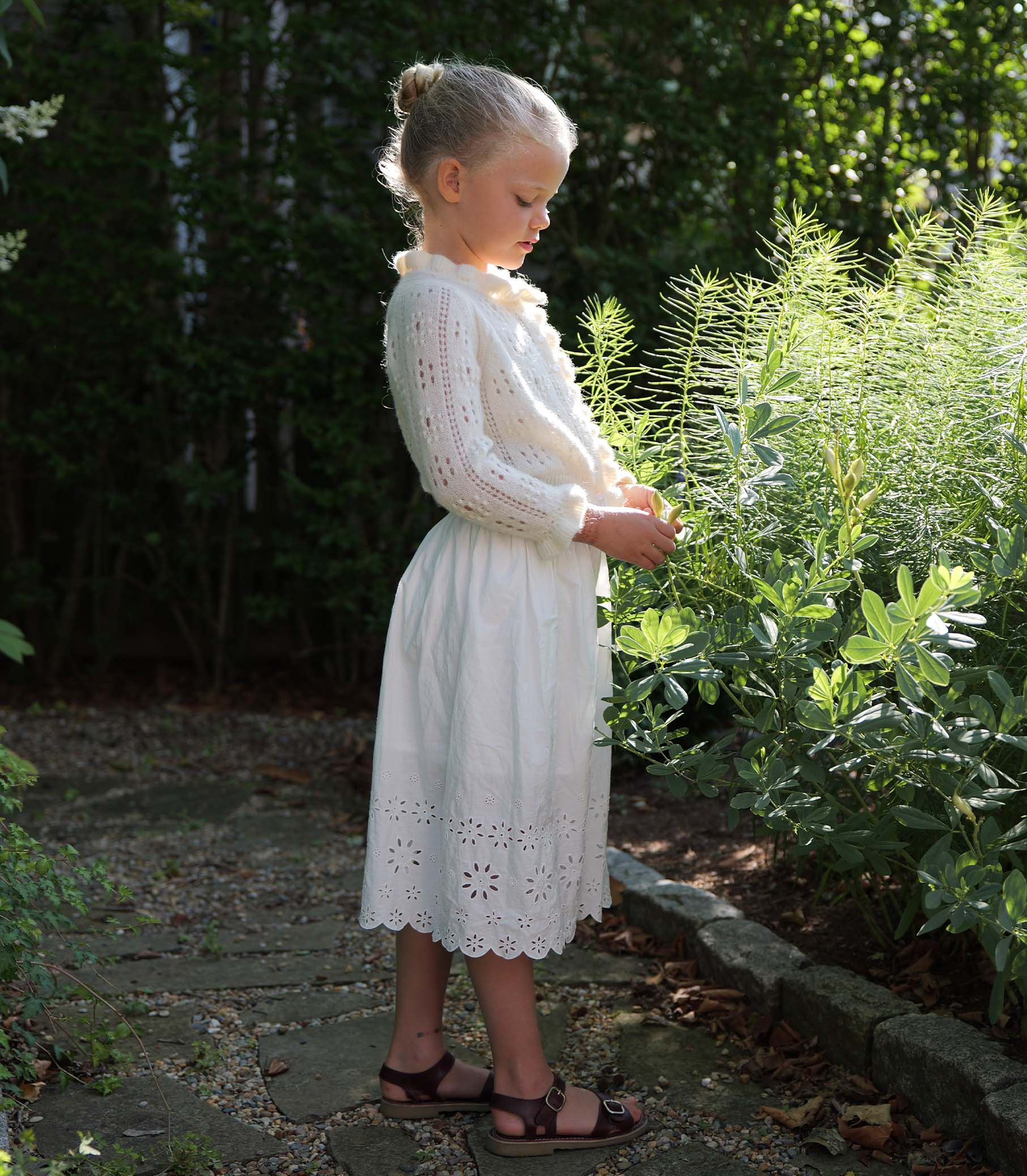Little Claudie Cardigan - Ivory | DÔEN | DOEN