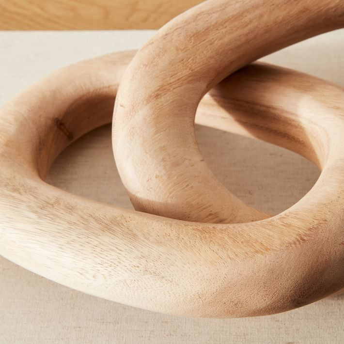 Natural Link Wooden Object (Set of 2) | West Elm (US)
