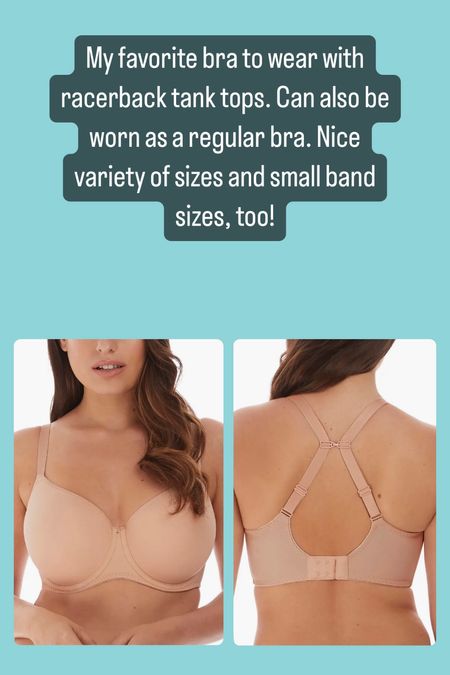 Best bra to wear with racerback tops and tank tops. I wear a 30DDD. I have both the beige and the black. 

#LTKFindsUnder100 #LTKStyleTip