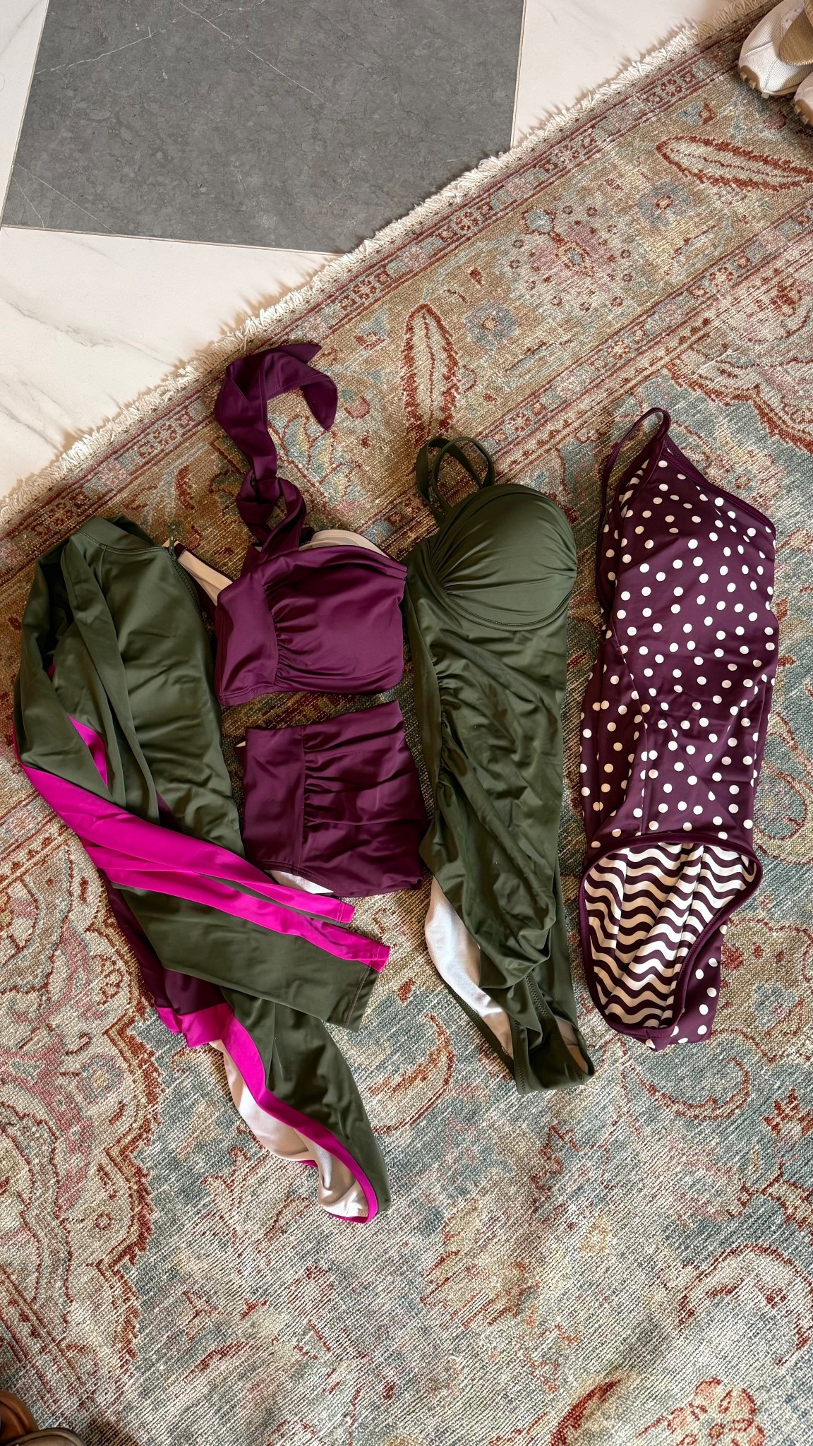 This color palette!🌴💜 A few of the swimsuits I’m bring to the beach!

#LTKSeasonal #LTKSwim #LTKTravel