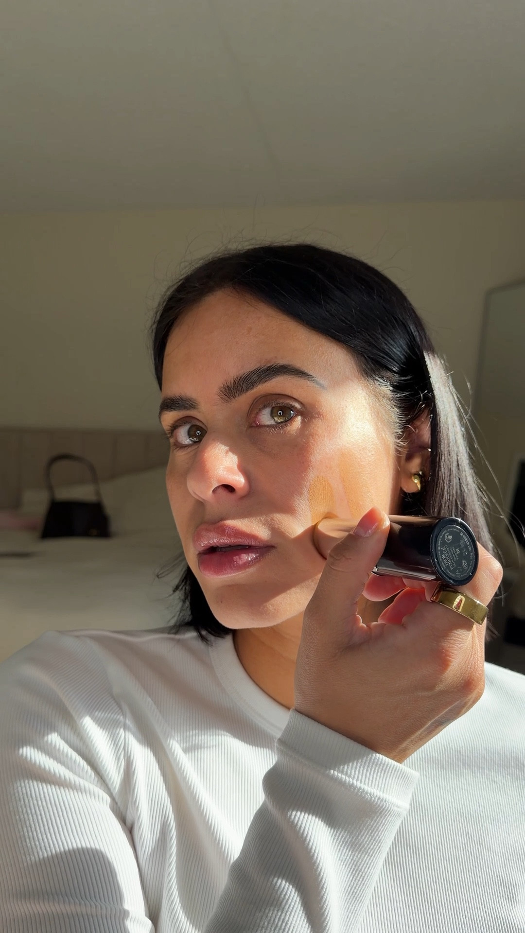 Foundation stick is in the shade 3W

#LTKBeauty