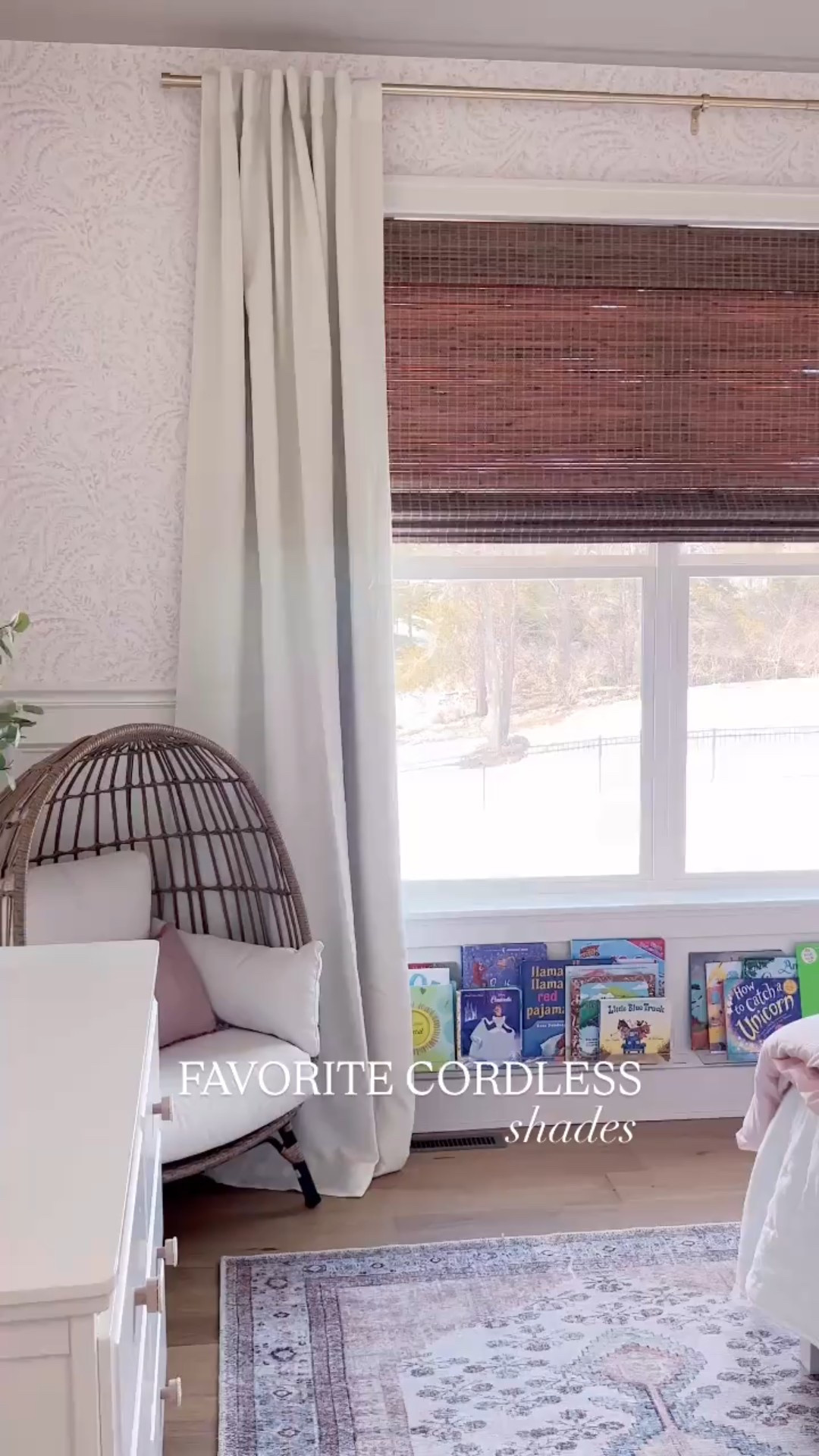 Favorite woven cordless shades! 

Lighter shades first talked about are the Arlo ones color Tuscan. 

Wider & darker shades are color Hatteras Camel. 

#LTKFindsUnder100 #LTKWatchNow 

