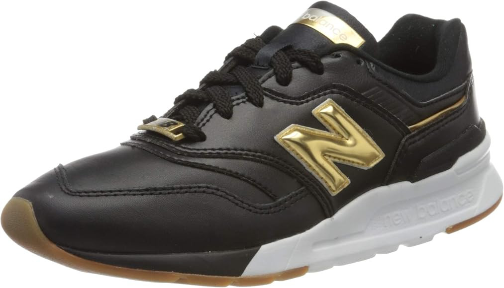 Amazon.com | New Balance Women's 997h V1 Sneaker, Black/Gold, 8 Medium US | Fashion Sneakers | Amazon (US)