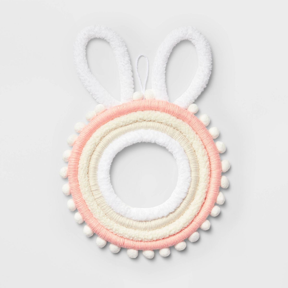 12" Easter Coiled Yarn Bunny Wreath - Spritz™ | Target