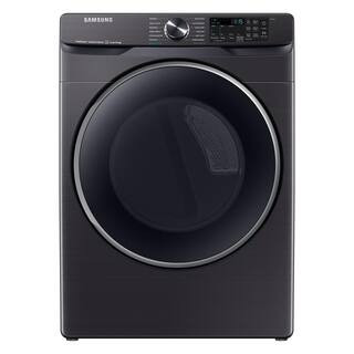 7.5 cu. ft. Stackable Vented Gas Dryer with Steam Sanitize+ in Brushed Black | The Home Depot